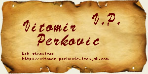 Vitomir Perković vizit kartica